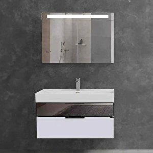 Lineart Sharp Banyo Dolabı 80 Cm Beyaz