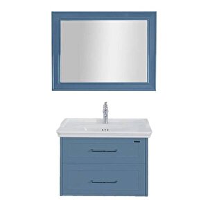 Lineart Frame Banyo Dolabı 100 Cm Azur Mavi