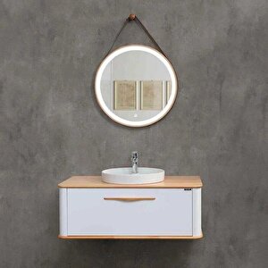 Lineart Vita Banyo Dolabı 100 Cm Kayın-beyaz