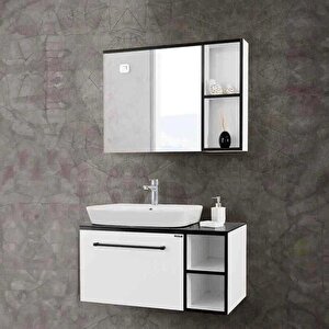 Lineart Ritmo Banyo Dolabı 90 Cm Beyaz