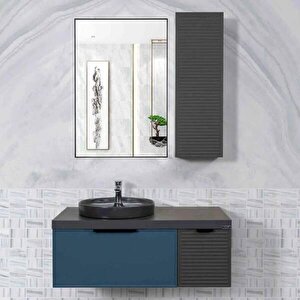 Lineart Syrma Banyo Dolabı 100 Cm Azur-mavi