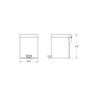 Vitra Base 100 Çöp Kovası 5 Litre Krom A44154
