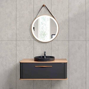 Lineart Vita Banyo Dolabı 80 Cm Kayın-füme