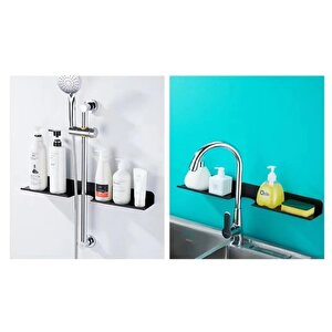 Metal Banyo Mutfak Düzenleyici Mutfak Organizer Şampuan Rafı 40 Cm