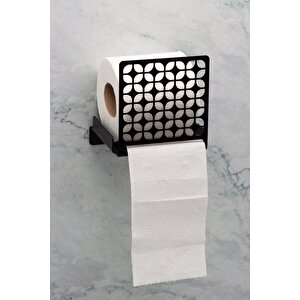Modern Banyo Tuvalet Peçete Tutucu, Siyah Peçete Askılığı, Metal Peçetelik