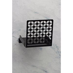 Modern Banyo Tuvalet Peçete Tutucu, Siyah Peçete Askılığı, Metal Peçetelik