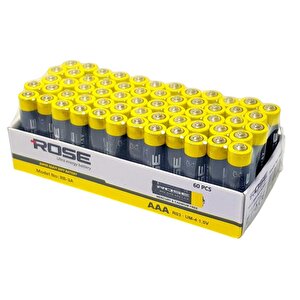 Rose Aaa İnce 1.5v Kalem Pil 60'li Paket