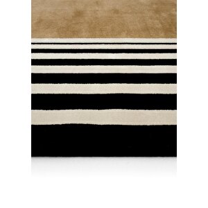 Cool Halı Design 05 Krem Gold Salon Halısı Geometrik Desen Sık Dokuma Modern Oturma Odası Halısı