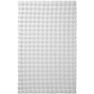 Pretty Beyaz Yıkanabilir Kabartmalı Yumoş Halı Kaymaz Suni Kürk Tavşan Post Peluş Halı 90x400 cm