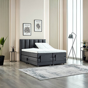 Nera Elektrikli Motorlu Hareketli Kumandalı Çift Kişilik Karyola+başlık+yatak Set 180x200 cm
