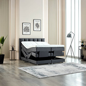 Nera Elektrikli Motorlu Hareketli Kumandalı Tek Kişilik Karyola+başlık+yatak Set 100x200 cm