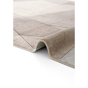 Cool Halı Design 07 Krem Gold Salon Halısı Geometrik Desen Sık Dokuma Modern Oturma Odası Halısı