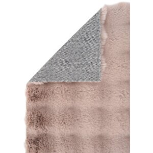 Cool Halı Pretty Pudra Yıkanabilir Kabartmalı Yumoş Halı Kaymaz Suni Kürk Tavşan Post Peluş Halı
