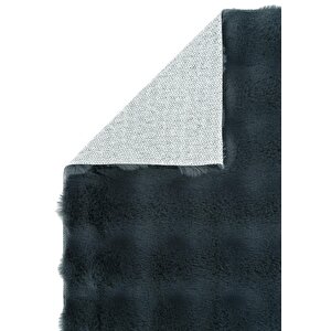 Cool Halı Pretty Antrasit Yıkanabilir Kabartmalı Yumoş Halı Kaymaz Suni Kürk Tavşan Post Peluş Halı