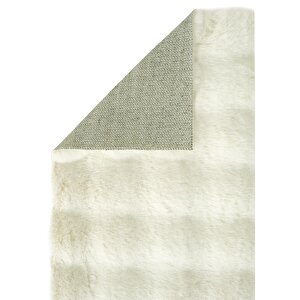 Cool Halı Pretty Krem Yıkanabilir Kabartmalı Yumoş Halı Kaymaz Suni Kürk Tavşan Post Peluş Halı