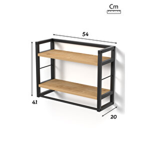 L'occi Concept Ludlow 2 Raflı Metal Düzenleyici Havluluk Duvara Monte Banyo Rafı Metal Organizer Çok Amaçlı Raf