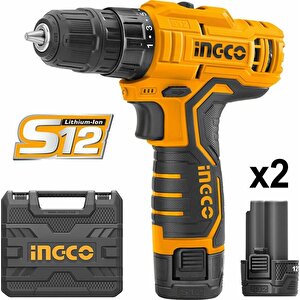 12v Ingco Cdli12325 1,5ah. Lithium-ion  Şarjli Matkap  2 Bataryalı