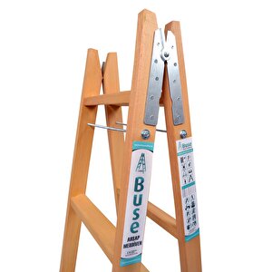 Buse 4 Basamakli A Ti̇pi̇ Katlanir Gürgen Ahşap Merdi̇ven 140cm