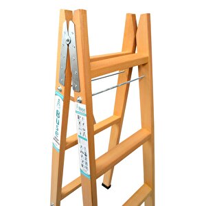 Buse 3 Basamakli A Ti̇pi̇ Katlanir Gürgen Ahşap Merdi̇ven 110cm