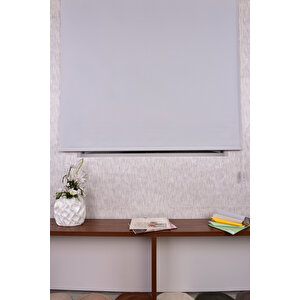 Gri Düz Etek Dilimsiz Mat Sun P-1635 Zebra Stor Güneşlik Perde 260x200 cm