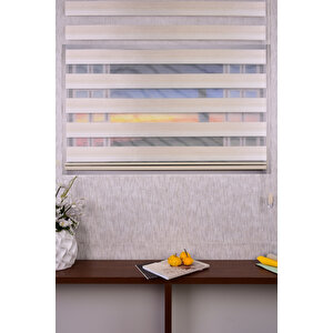 Gold Kendinden Desenli Etek Dilimsiz Ds11747 V2 Zebra Stor Güneşlik Perde 240x220 cm