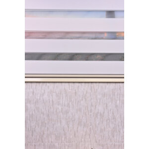 Beyaz Düz Etek Dilimsiz 616-b/1 Zebra Stor Güneşlik Perde 120x220 cm