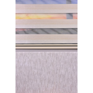 Gold Kendinden Desenli Etek Dilimsiz Ds11747 V2 Zebra Stor Güneşlik Perde 180x200 cm