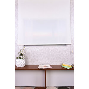 Ekru Düz Etek Dilimsiz P 1010 Zebra Stor Güneşlik Perde 120x260 cm