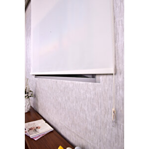 Ekru Düz Etek Dilimsiz P 1010 Zebra Stor Güneşlik Perde 180x220 cm