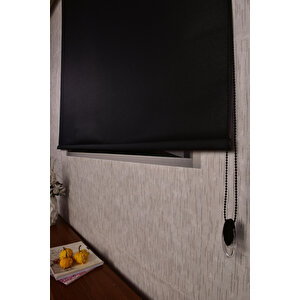 Siyah Düz Etek Dilimsiz Ferme Blackout P-5000 Zebra Stor Güneşlik Perde 120x220 cm