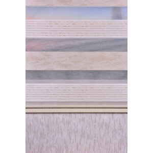 Krem Pliseli Etek Dilimsiz Ds 10790-v6 Zebra Stor Güneşlik Perde 100x220 cm