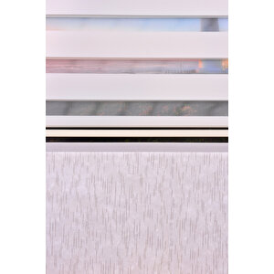 Ekru Düz Etek Dilimsiz 616-4 Zebra Stor Güneşlik Perde 80x260 cm