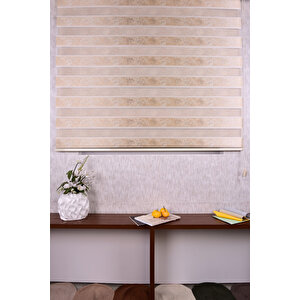 Gold Düz-çizgili Etek Dilimsiz Ds 11805 V1 Zebra Stor Güneşlik Perde 100x200 cm