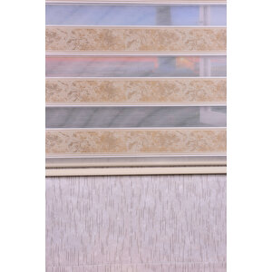 Gold Düz-çizgili Etek Dilimsiz Ds 11805 V1 Zebra Stor Güneşlik Perde 100x200 cm