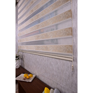 Gold Düz-çizgili Etek Dilimsiz Ds 11805 V1 Zebra Stor Güneşlik Perde