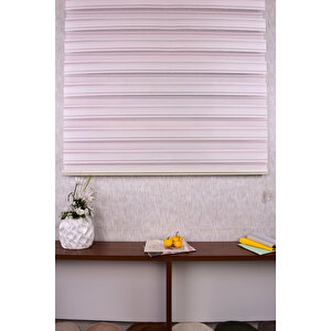 Gül Kurusu Pliseli Etek Dilimsiz 10672-v12 Zebra Stor Güneşlik Perde 120x220 cm