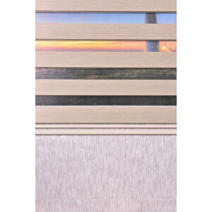 Gold Düz Etek Dilimsiz Ds 10687 Vh2 Zebra Stor Güneşlik Perde 220x260 cm