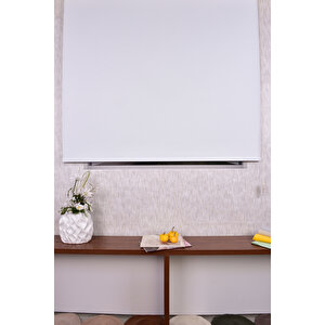 Ekru Karartma Düz Etek Dilimsiz Ekru Blackout Zebra Stor Güneşlik Perde 80x200 cm