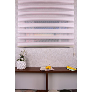 Gül Kurusu Pliseli Etek Dilimsiz 10672-v12 Zebra Stor Güneşlik Perde 100x220 cm