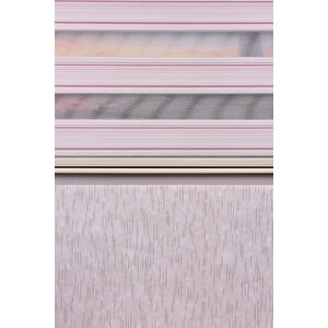 Gül Kurusu Pliseli Etek Dilimsiz 10672-v12 Zebra Stor Güneşlik Perde 100x220 cm