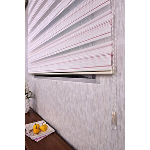 Gül Kurusu Pliseli Etek Dilimsiz 10672-v12 Zebra Stor Güneşlik Perde
