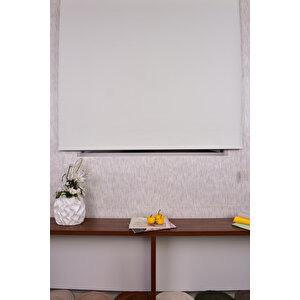 Krem Karartma Düz Etek Dilimsiz Krem Blackout Zebra Stor Güneşlik Perde 100x240 cm