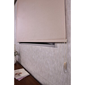 Cappuccino Simli Düz Etek Dilimsiz İp Sr Cappuccino Zebra Stor Güneşlik Perde 80x220 cm