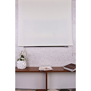 Krem Düz Etek Dilimsiz İp 1010 Zebra Stor Güneşlik Perde 260x200 cm