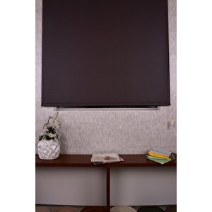 Kahve Düz Etek Dilimsiz Mat Sun P-1745 Zebra Stor Güneşlik Perde 100x240 cm