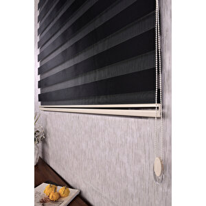 Siyah Düz Etek Dilimsiz Siyah 10687 V10 Zebra Stor Güneşlik Perde