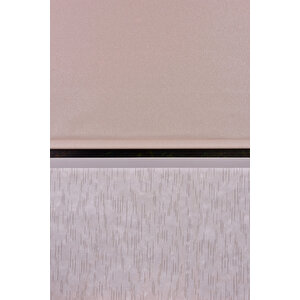 Cappuccino Simli Düz Etek Dilimsiz İp Sr Cappuccino Zebra Stor Güneşlik Perde 160x260 cm