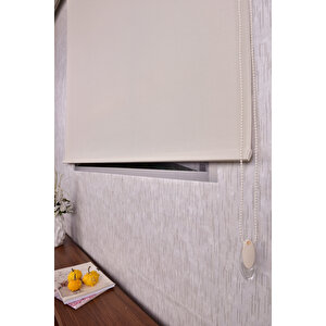 Krem Karartma Düz Etek Dilimsiz Ds-screen 2 Blackout Zebra Stor Güneşlik Perde 220x220 cm