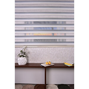 Lacivert Pliseli Etek Dilimsiz Ds 10685-v11 Zebra Stor Güneşlik Perde 240x200 cm