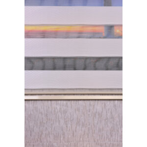 Krem Kendinden Desenli Etek Dilimsiz Ds 10738-v4 Zebra Stor Güneşlik Perde 200x240 cm